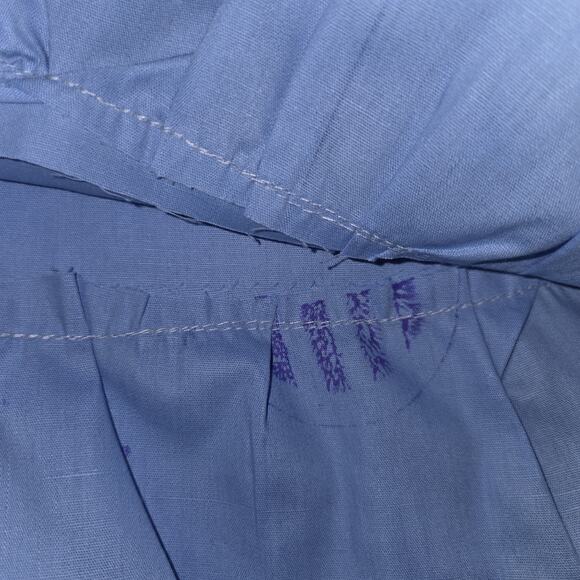 Chhaya Cotton Blue Saree Petticoat New Old Stock VTG Indian Underskirt Free Size - Picture 7 of 16